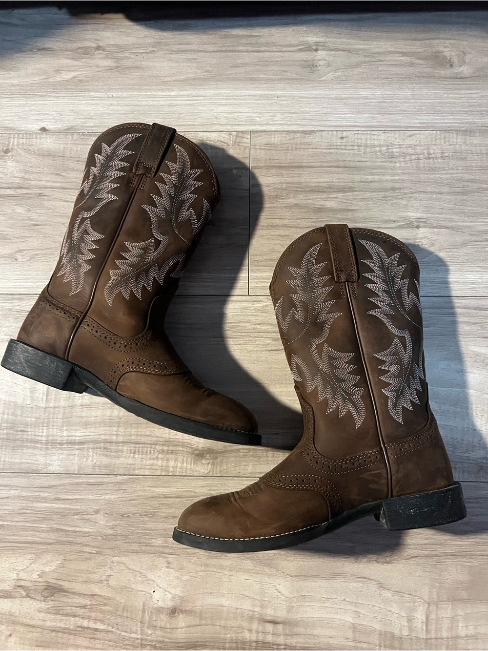 Ariat Heritage Stockman Women's 7.5B Saddle Brown Classic Work/Cowboy Boots